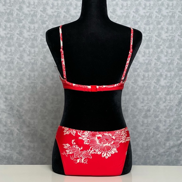 Nanette Lepore Geisha Girl 2 piece bikini set. NWT. Size small. Red (Fir) - Picture 3 of 5
